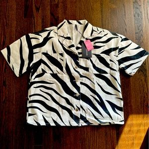 PLT Oversized Zebra Print SHIRT/Jacket